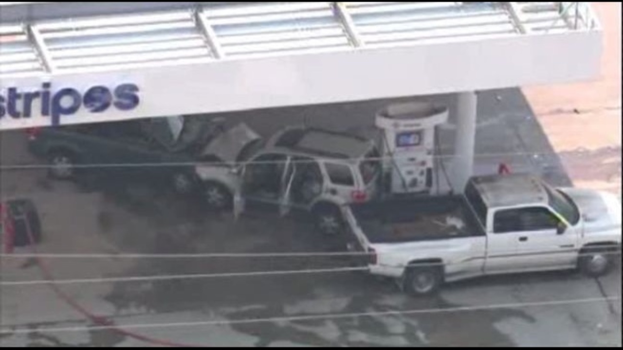 Multiple people injured when car crashes at gas station in Spring