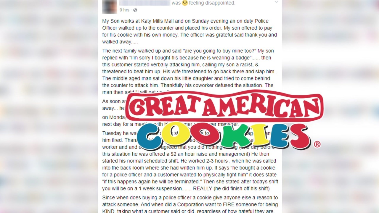 Katy cookie store reverses decision to suspend employee for...