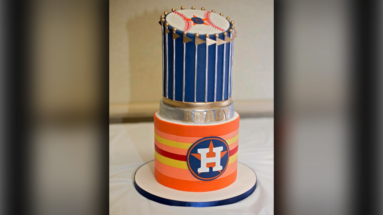 MLB Houston Astro's baseball cake  Baseball theme cakes, Baseball cake,  Cake