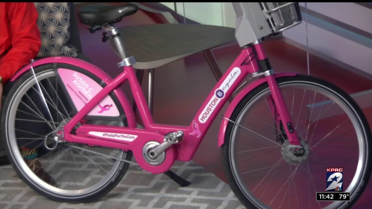 Pink bikes around Houston raising money for Susan G. Komen