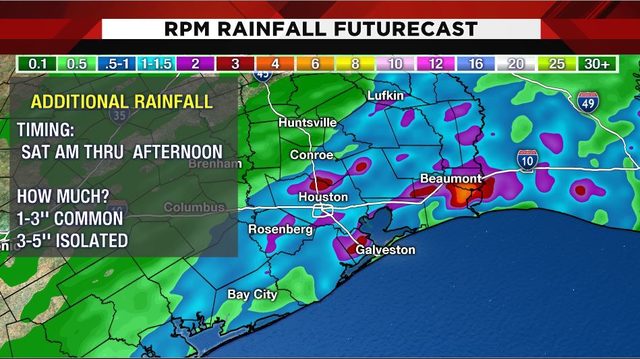 Rain hits coast first, then moves inland Saturday morning