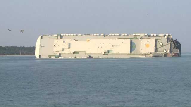 4 crew missing from capsized cargo ship off Georgia coast